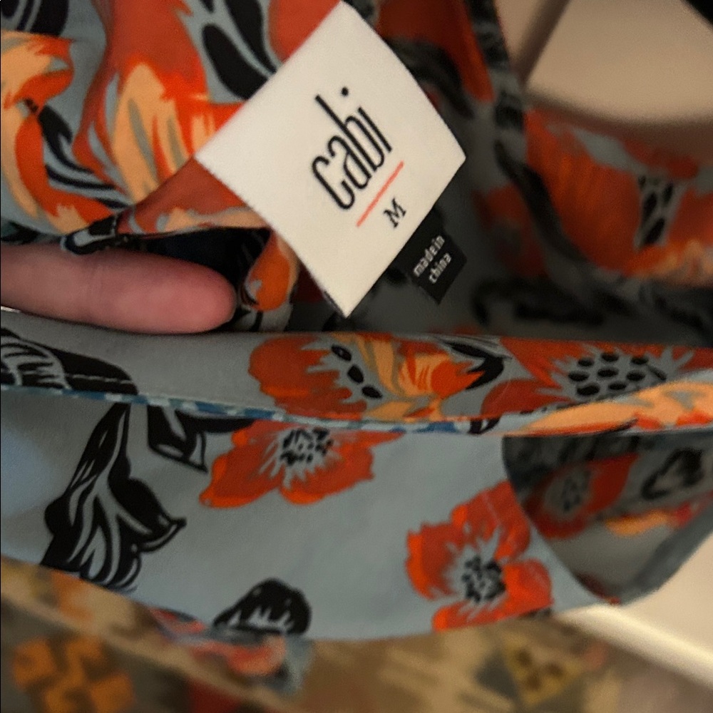 CAbi Floral Mini Dress - Orange and Blue - Picture 3 of 3
